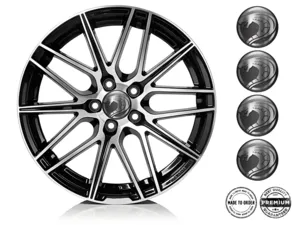 Wheel emblems Premium Style Pro Brand Luxury Wave